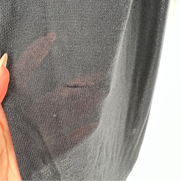 T Tahari Blouson Sleeve Long Cardigan in Black Size XS NWT (flaws) - Picture 5 of 10